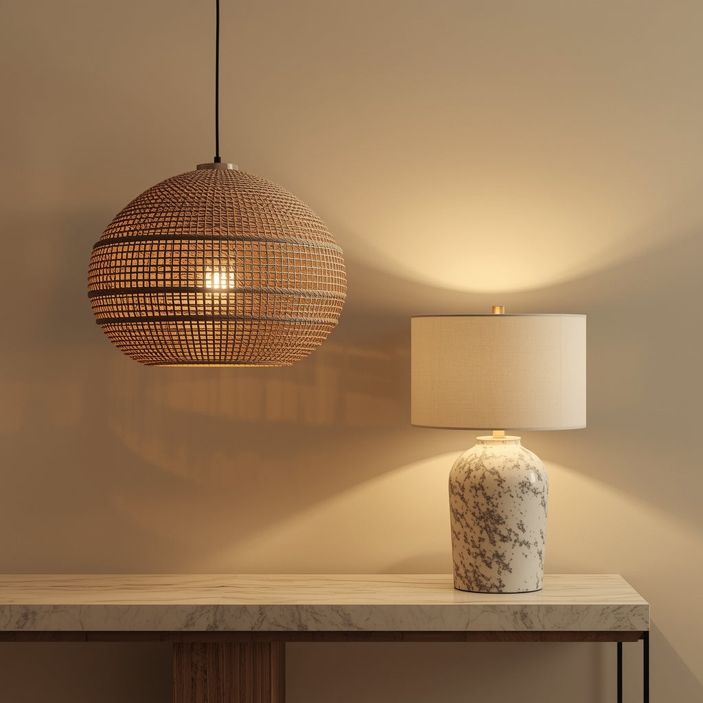 Travertine Table Lamp